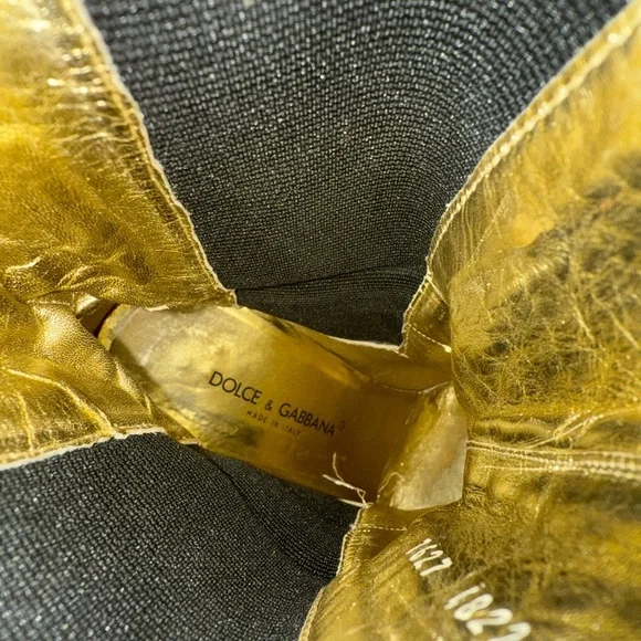 Dolce & Gabbana Burgundy and Plaid Heeled Boots - Picture 8 of 10